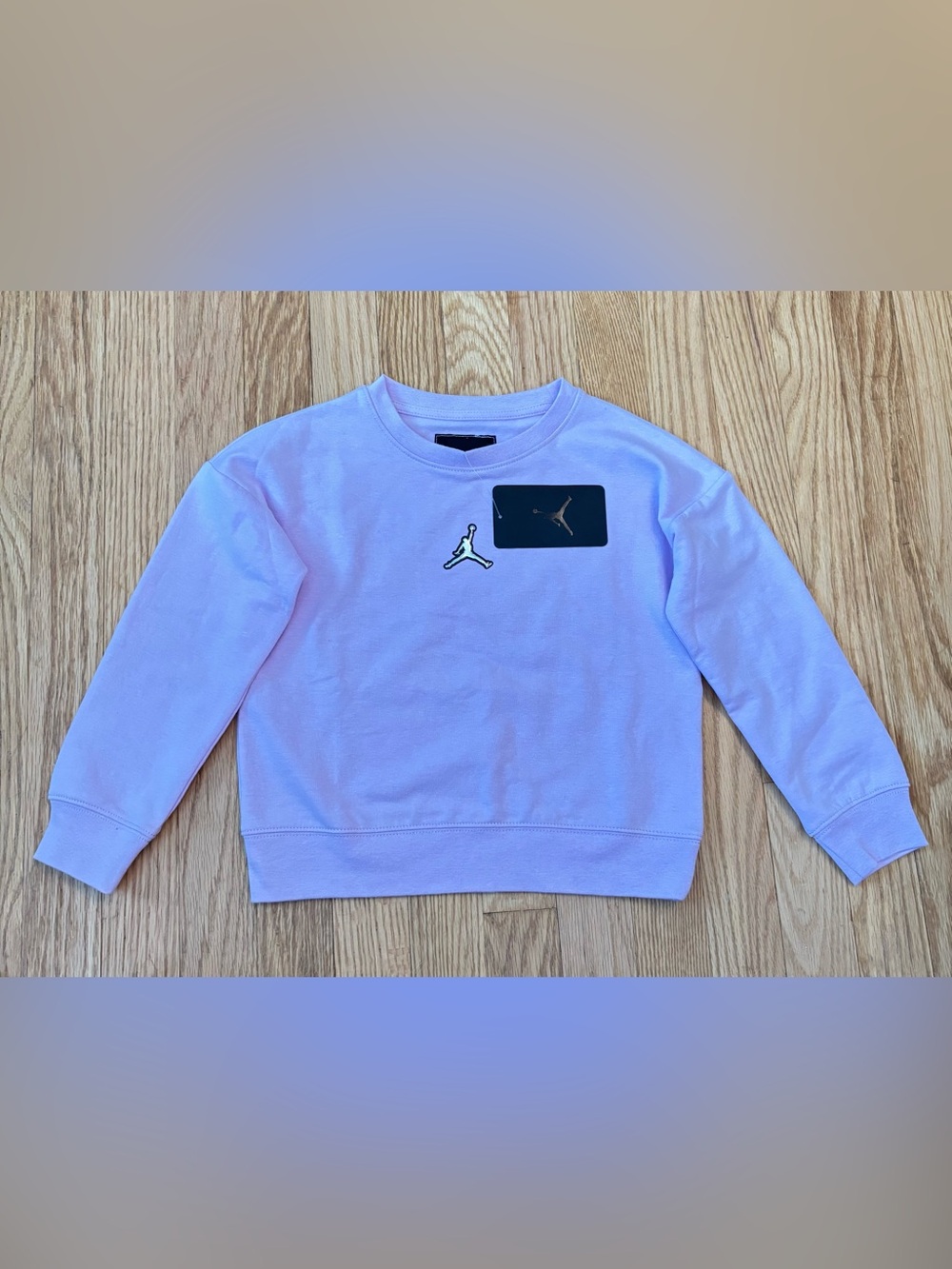 Jordan Girls Lavender Crew Sweatshirt with Jumpman Logo - Size 5